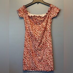 Y2K Mini Red Floral Dress